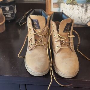 Timberland Boys Light Brown Lace-Up Boots